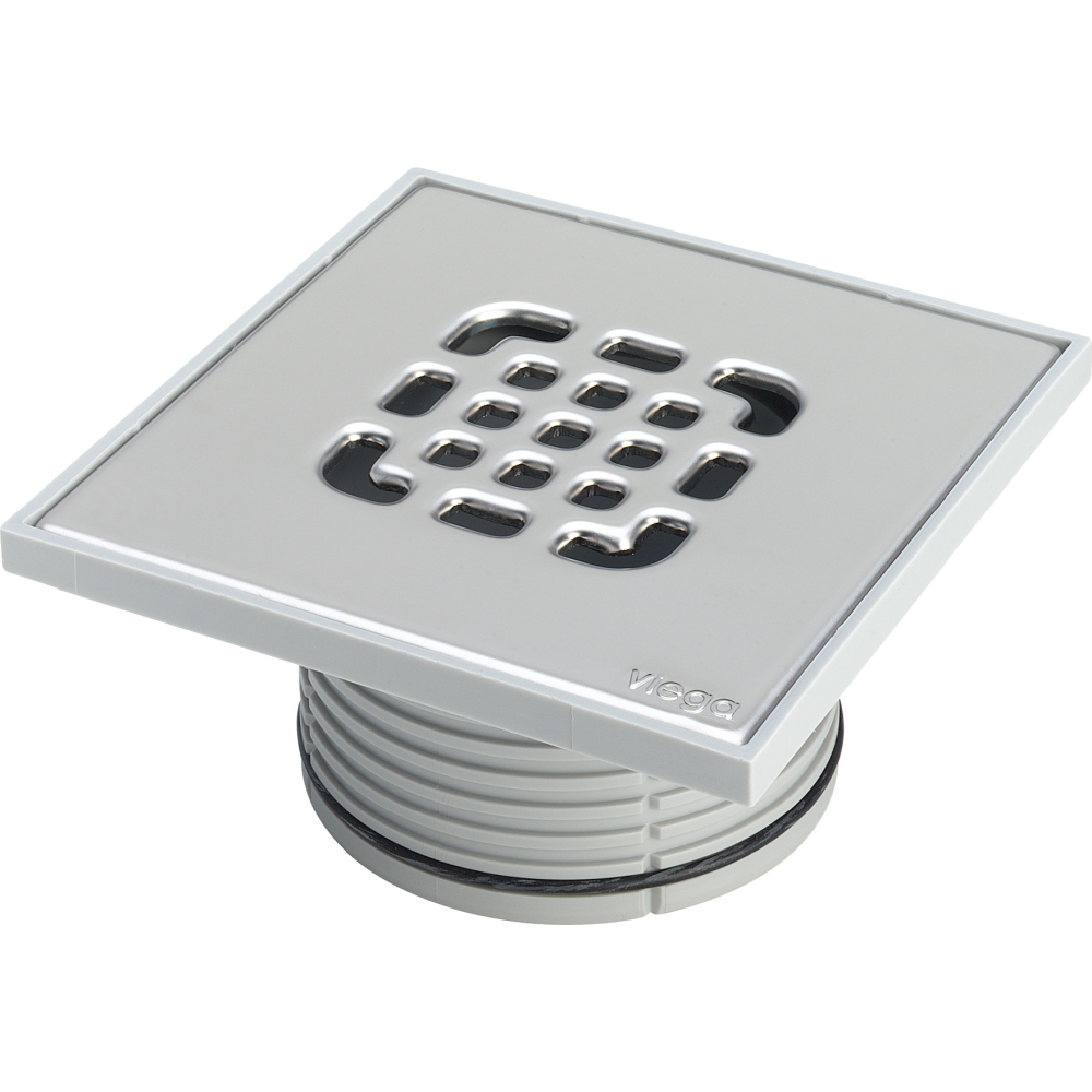 Viega Aufsatz 4934.4 Rost verschraubt in 150x150mm Kunststoff grau