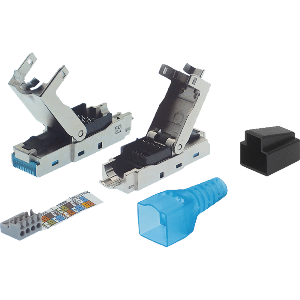 Stecker RJ45 Cat.6 mit Kabeltülle