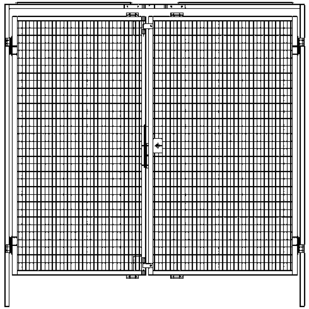 Doppelflügeltür 2480x2000 mm RAL 1018