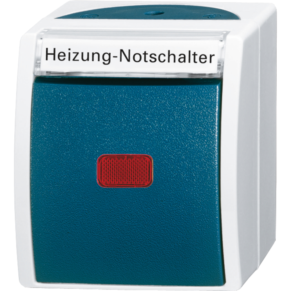 Heizungs-Notsch. AP blau 1pol IP44 2601/6 SKWNH-53