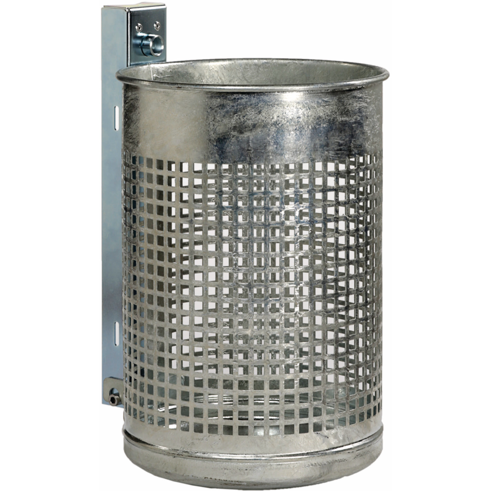 Abfallbehälter 20 l rund Gitter grau