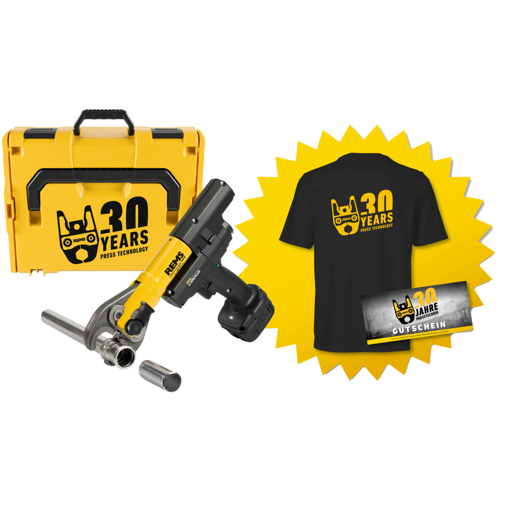 REMS Akku-Radialpresse Mini-Press 14V ACC B-P L-Boxx inkl. T-Shirt + Gutschein