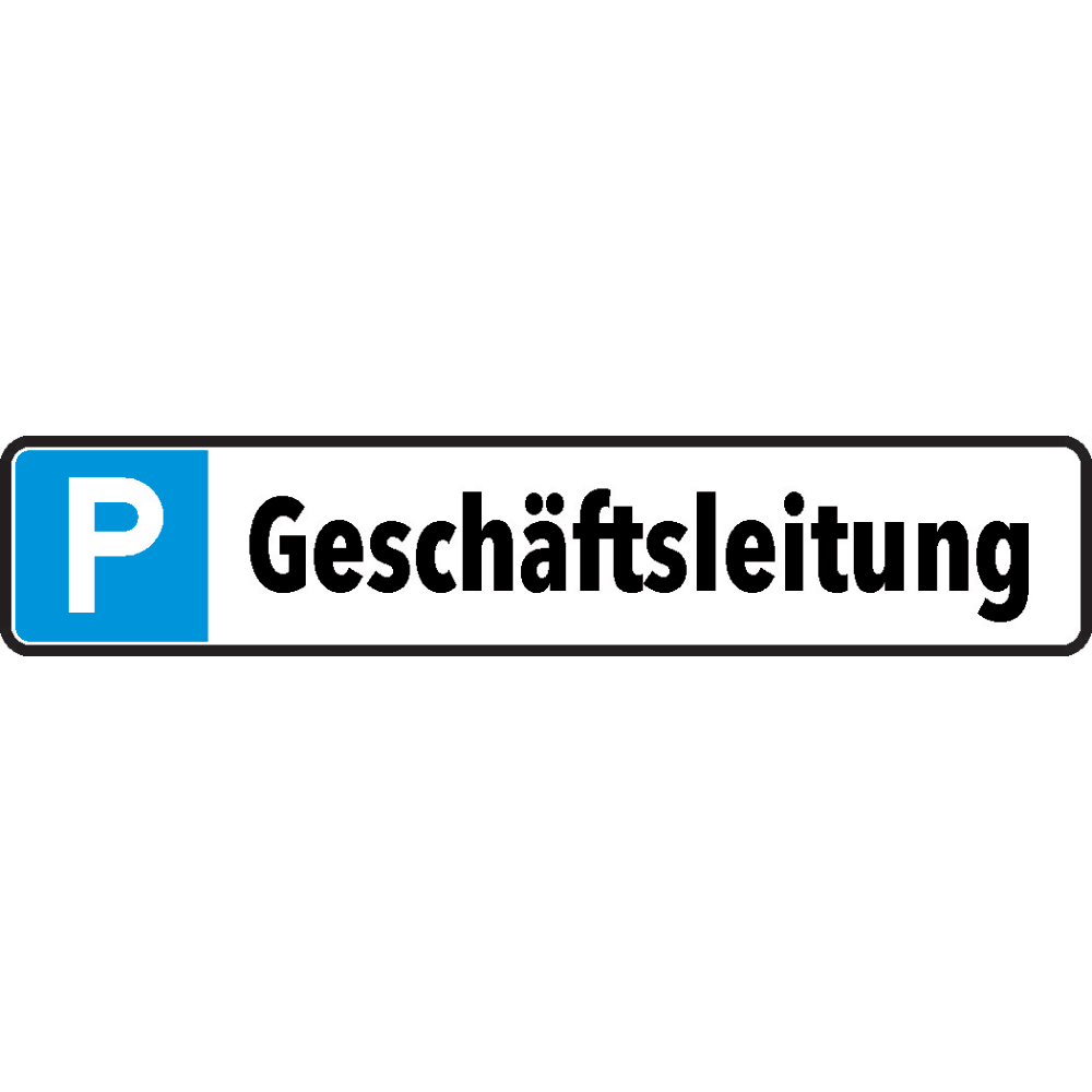 Parkplatzschild 520 x110 mm Alu, G-leit.