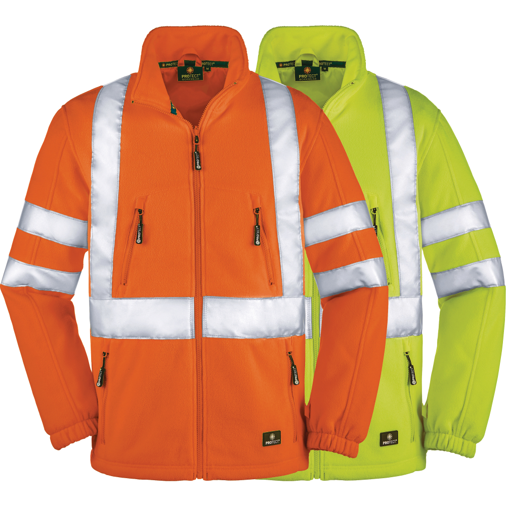 4-Protect Warnschutz-Fleece-Jacke Seattle orange Gr.L