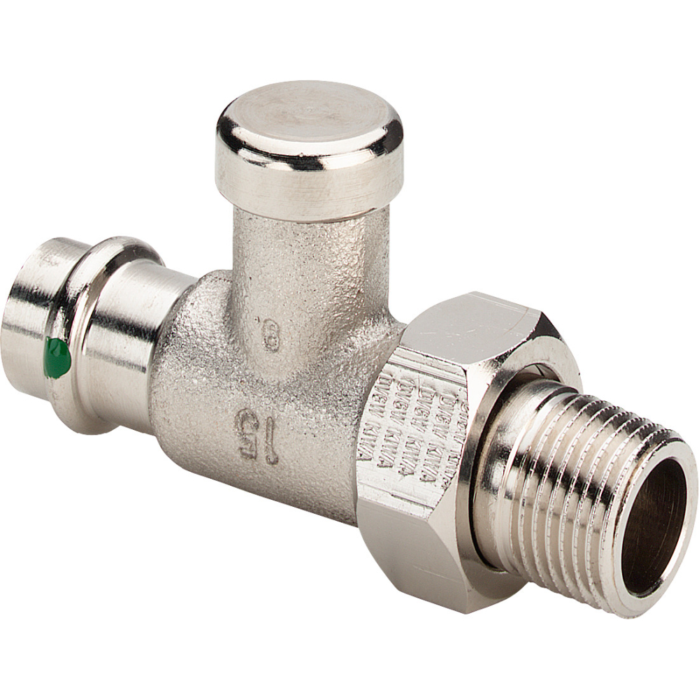 Viega Rücklaufverschraubung mit SC 2272.2 in 15mm x R1/2 vernickelt
