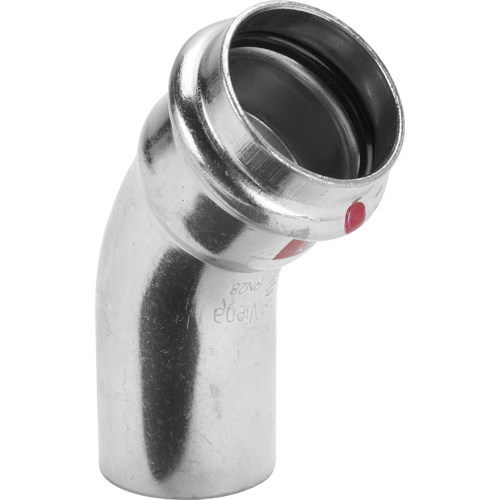 Viega Bogen 45 Grad mit SC Prestabo 1126.1 in 12mm Stahl verzinkt