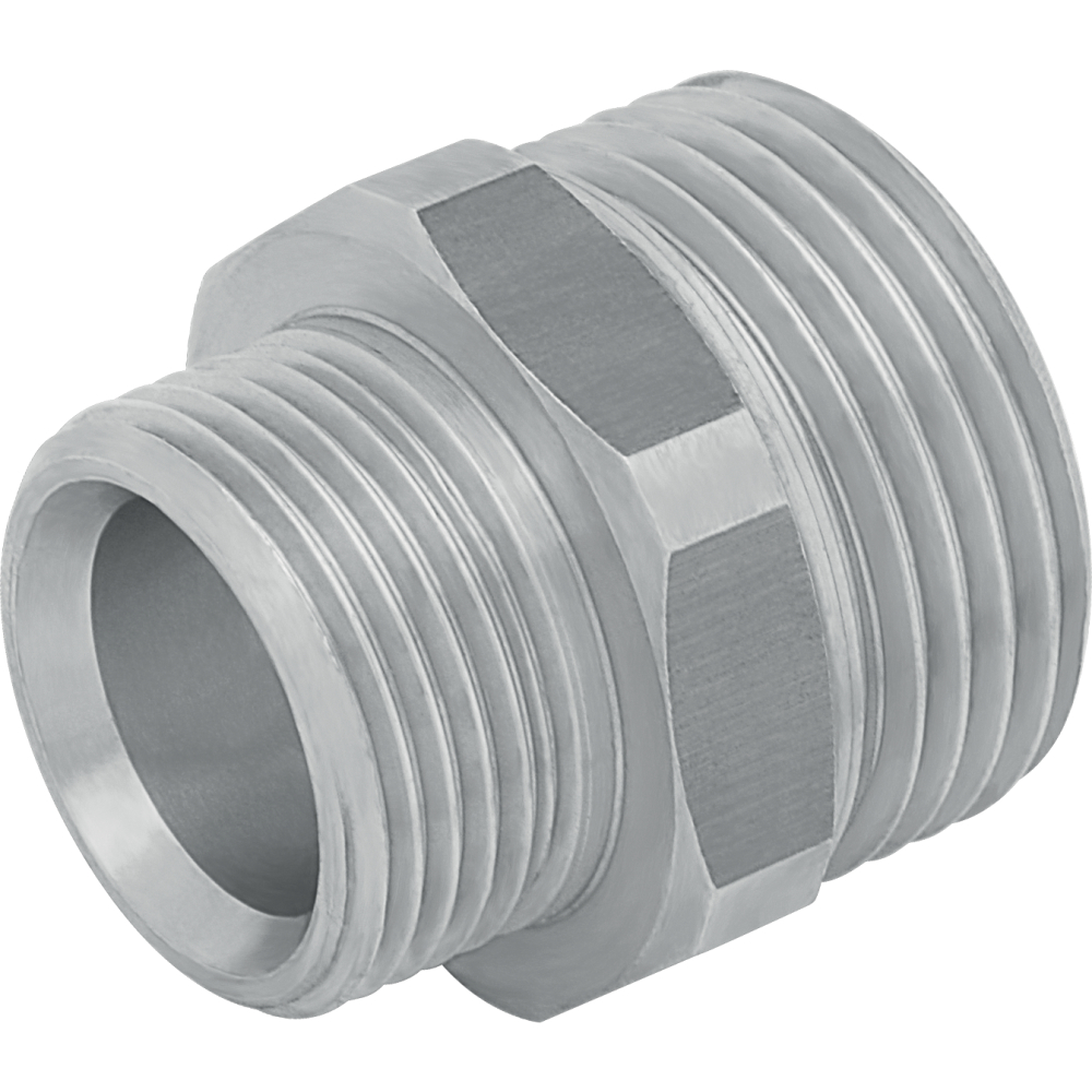 KAN-therm Messing Doppelnippel reduziert G3/4" Eurokonus x G1/2", vernickelt