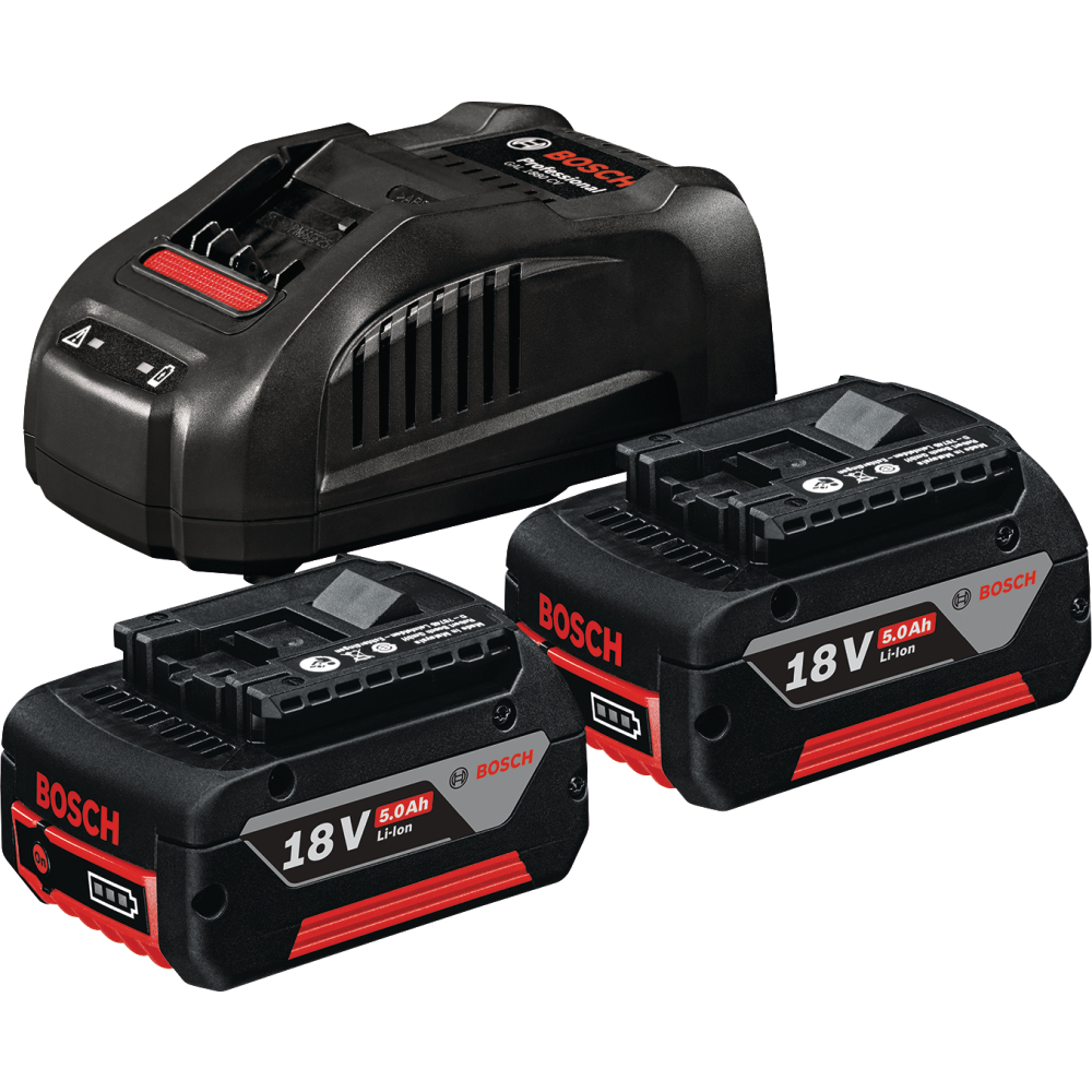 Bosch Akku-Starter-Set 18V c&g 2x Akku 5,0Ah Li-Ion + GAL 1880 CV