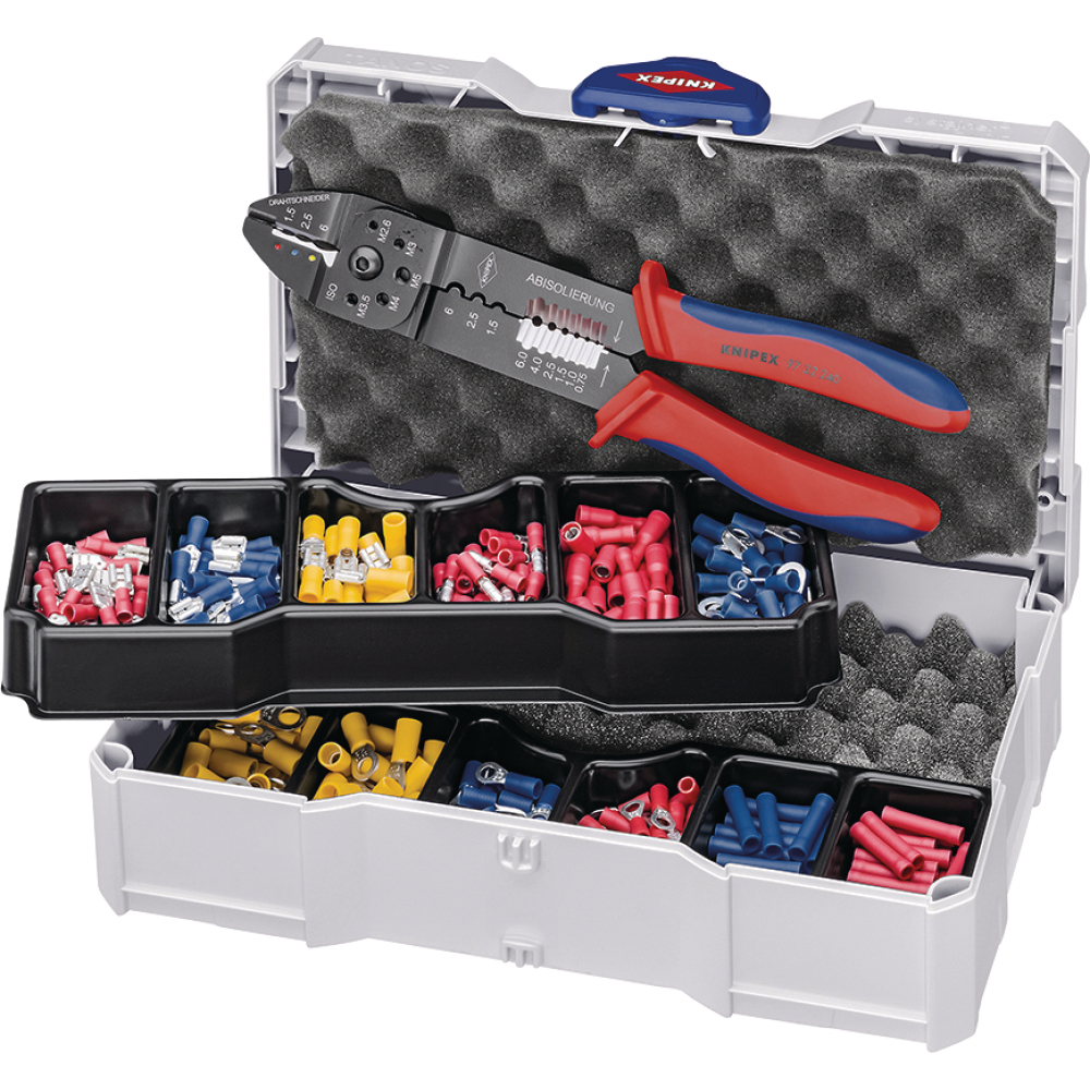 Crimp-Sortimentskasten Knipex mit Crimpzange