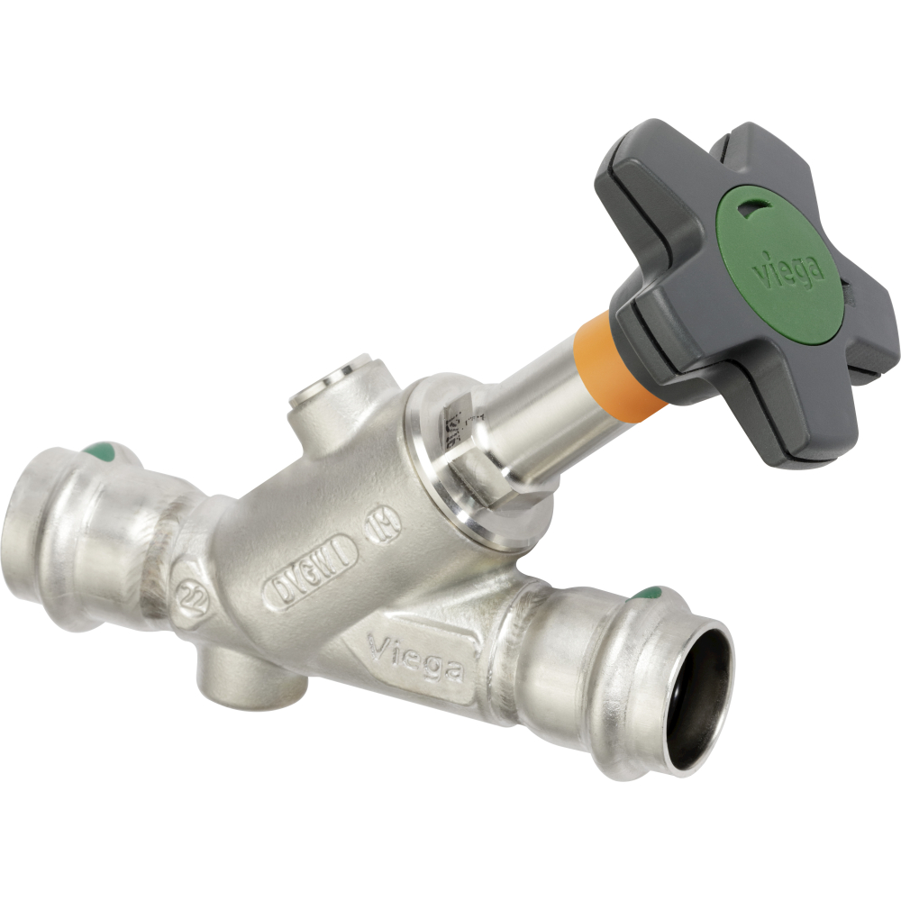 Viega Schrägsitzventil SC Easytop Inox 2337.5 in 54mm Stahl nichtrostend