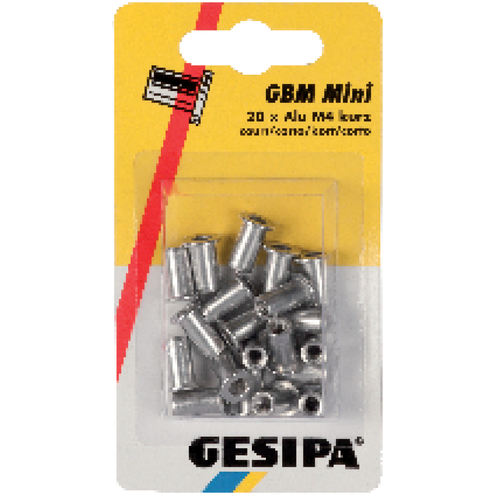 Blindnietmuttern Alu im Mini-Pack M6 kurz GESIPA