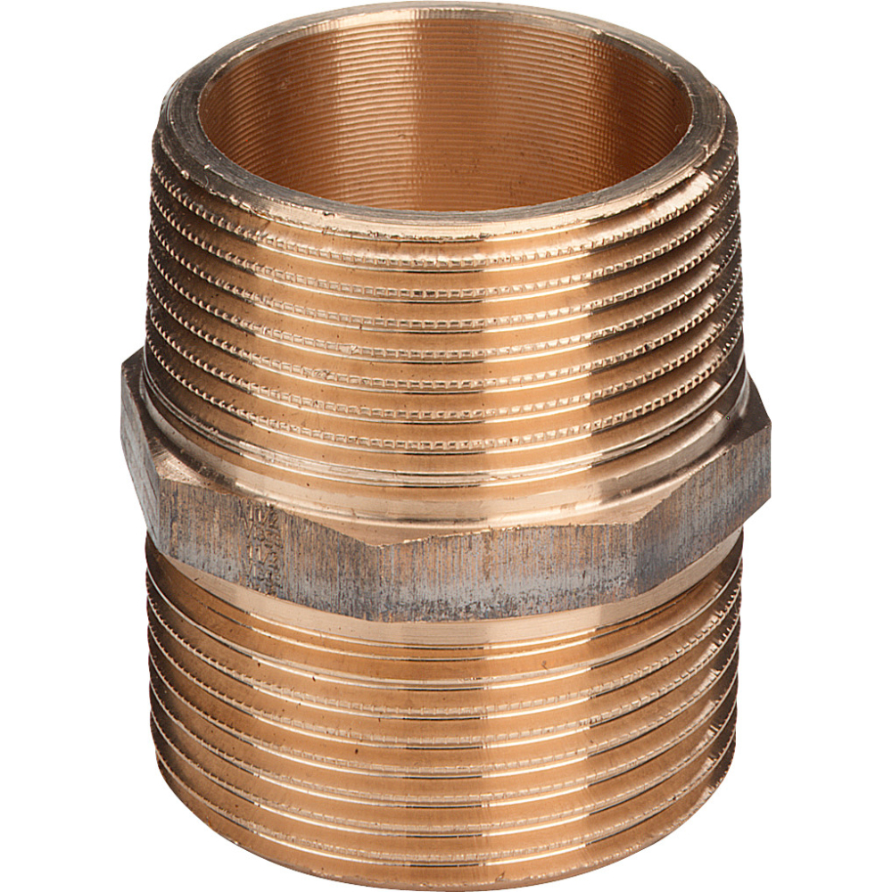 Viega Doppelnippel 3280 in R2 1/2 Rotguss