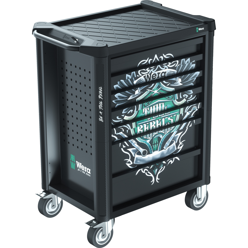 9700 Tool Rebel Werkstattwagen 1 Werkzeugsortiment, Wera