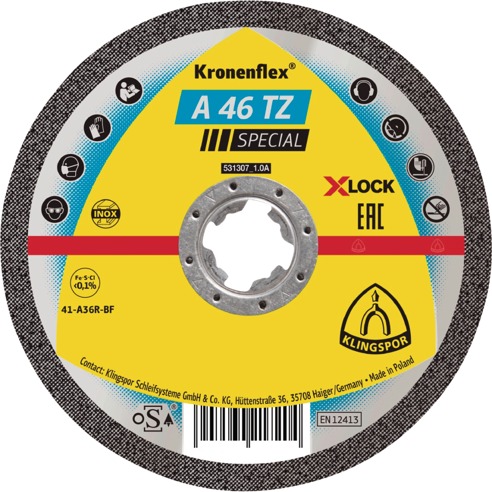 Klingspor Trennscheibe A46TZ X-LOCK 125x1,6mm gera.