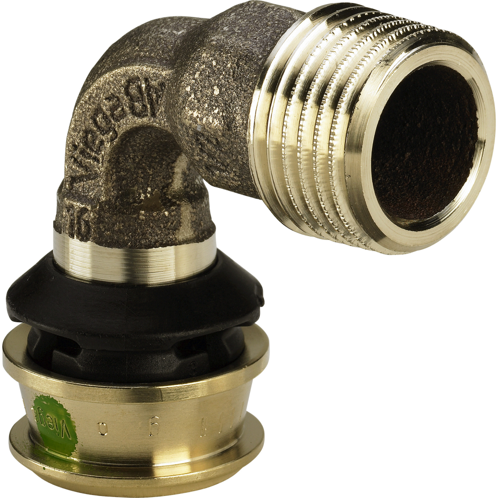 Viega Bogen 90 Grad mit SC Raxofix 5314 in 16mm x R3/8 Siliziumbronze