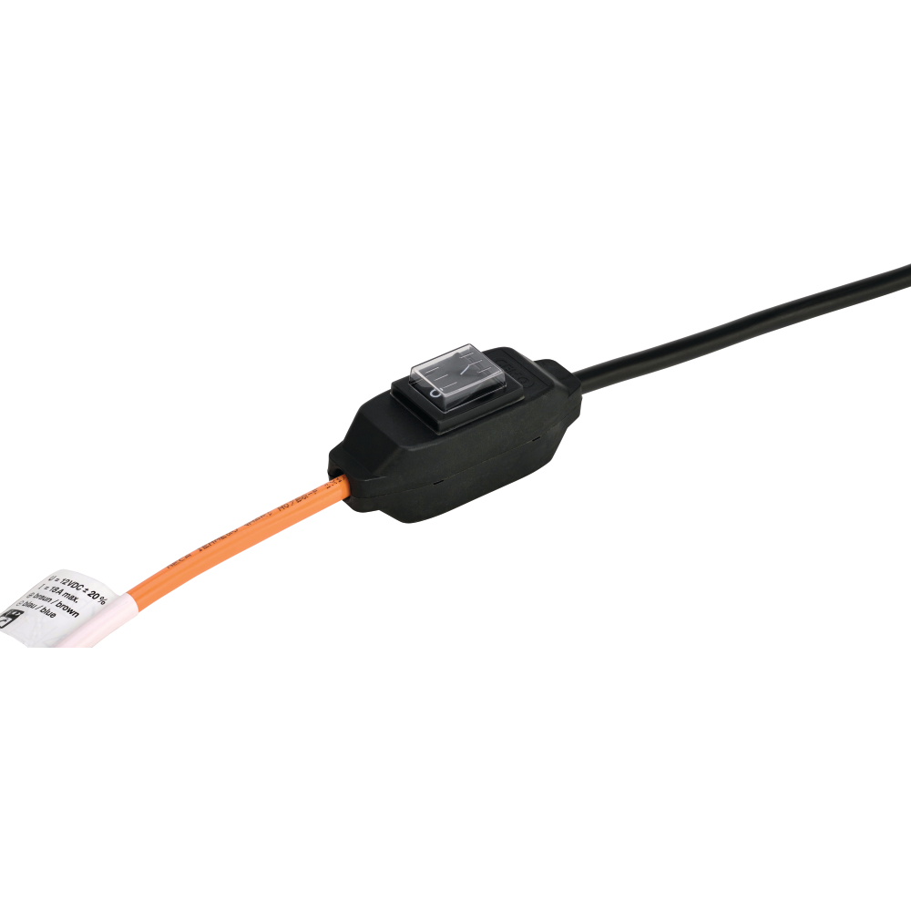 Schnurzwischenschalter kpl. 16A/250V 2-polig Kunststoff schwarz