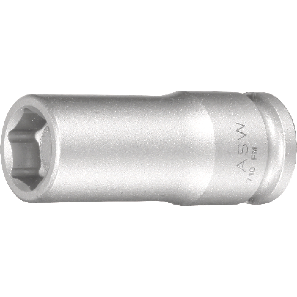 Kraft- Steckschlüsseleinsatz lang mit Federmagnet 3/8" 13mm ASW