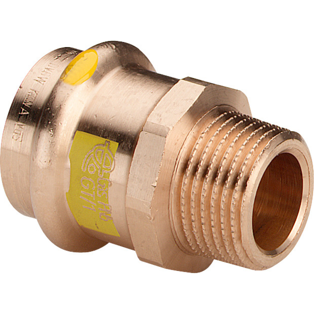 Viega Übergangsstück mit SC Profipress G 2611 für Gas in 12mm x R3/8 Rotguss