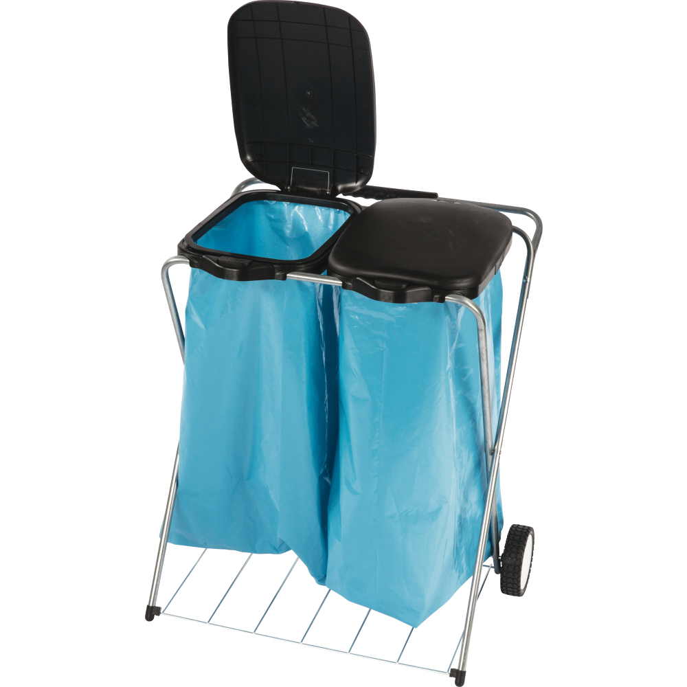 Nölle Abfallsammler 2x120l fahrbar m. Deckel schwarz