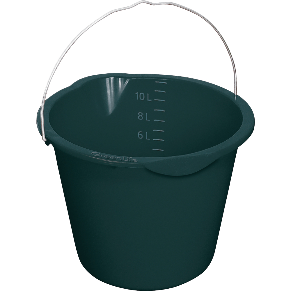 Eimer mit Tülle, 12 Liter schwarz