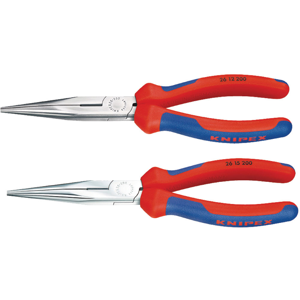 KNIPEX Flachrundzange 200mm mit Schneide lang verchr. MK