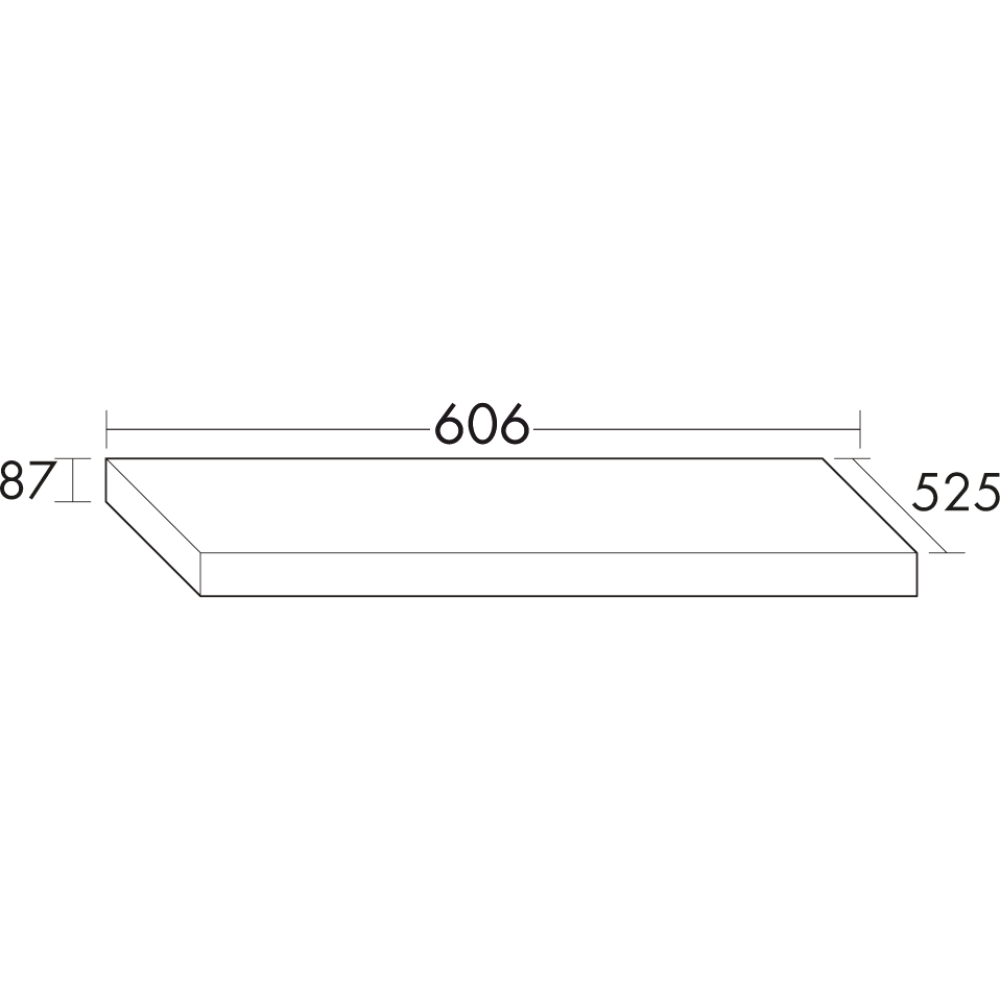 Konsolenplatte FORMAT Design WPAR 606 mm