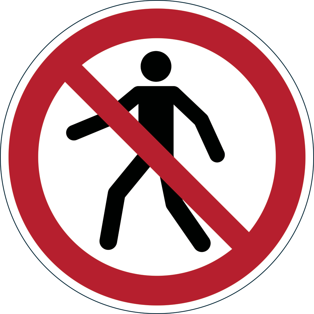 Symbol Für Fußgänger verboten