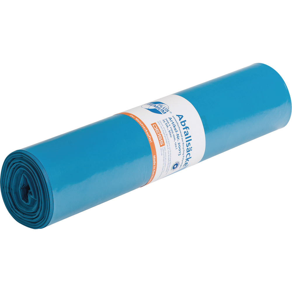 Müllsack Premium Plus, 120 Liter blau LDPE Der Meistverkaufte