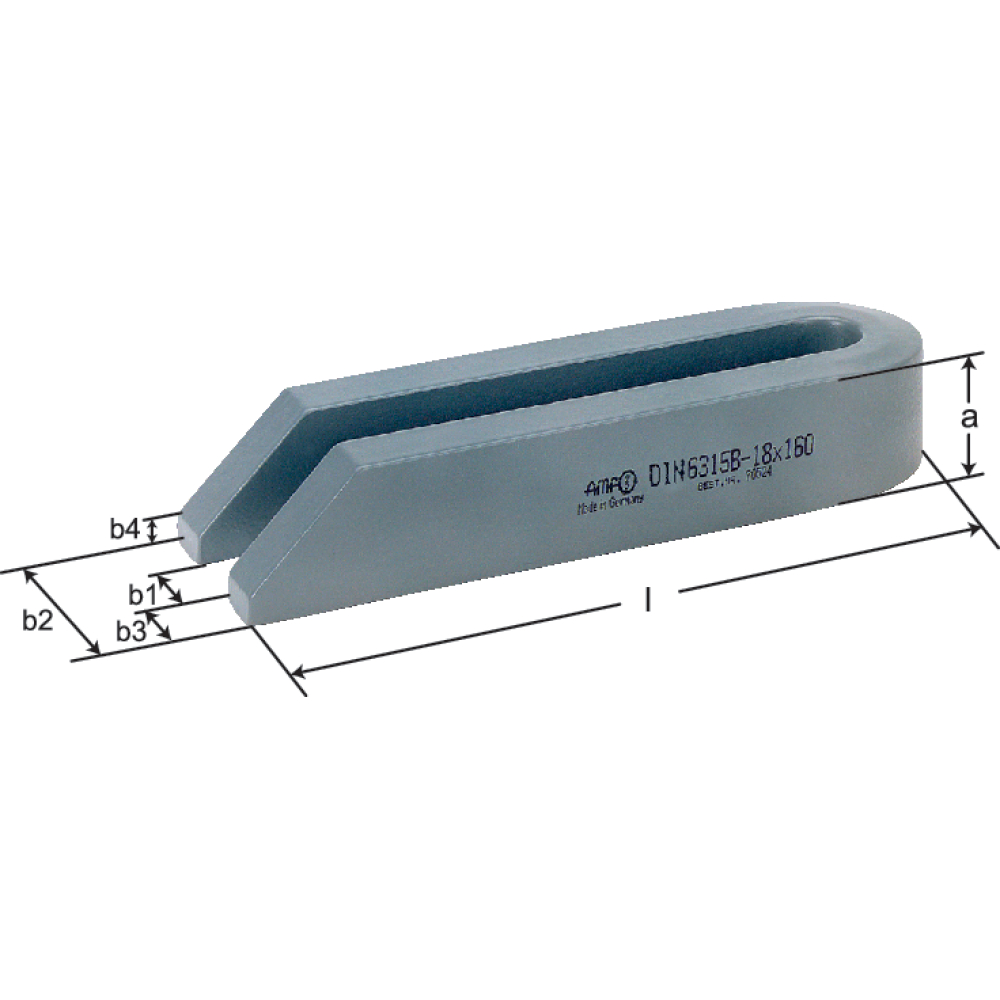 Spanneisen DIN6315B 22x315mm AMF