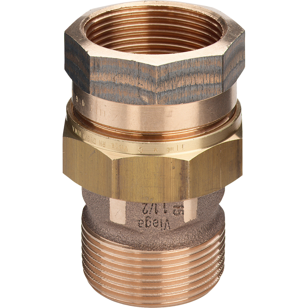 Viega Rohrverschraubung 3331 flachdichtend in R3/8 x Rp3/8 Rotguss