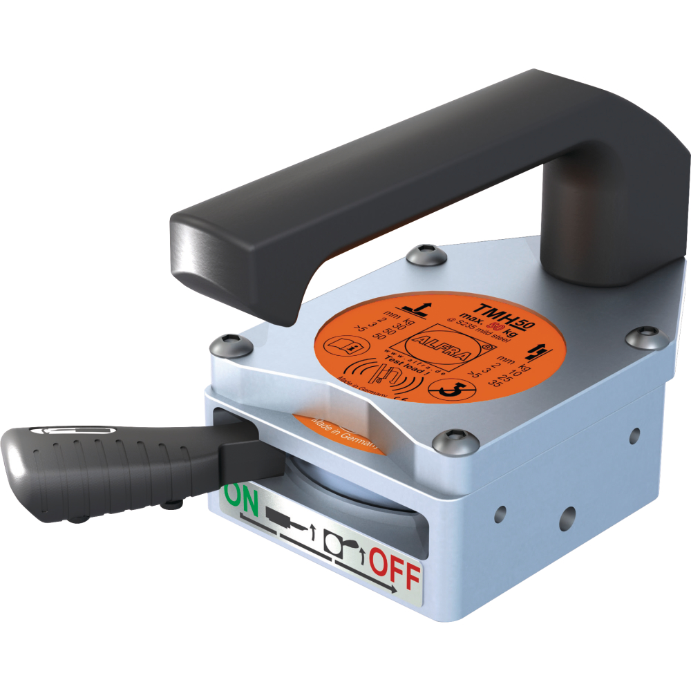 ALFRA Hand-Lasthebemagnet TMH 50 Tragfähigkeit max. 50kg mit Handgriff