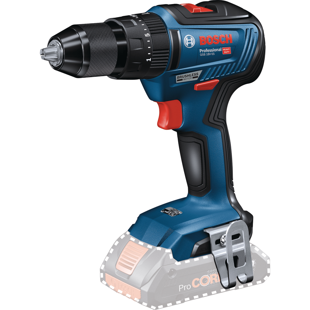 Bosch Akku-Schlagbohrschrauber 18V c&g GSB 18V-55 28/55Nm solo