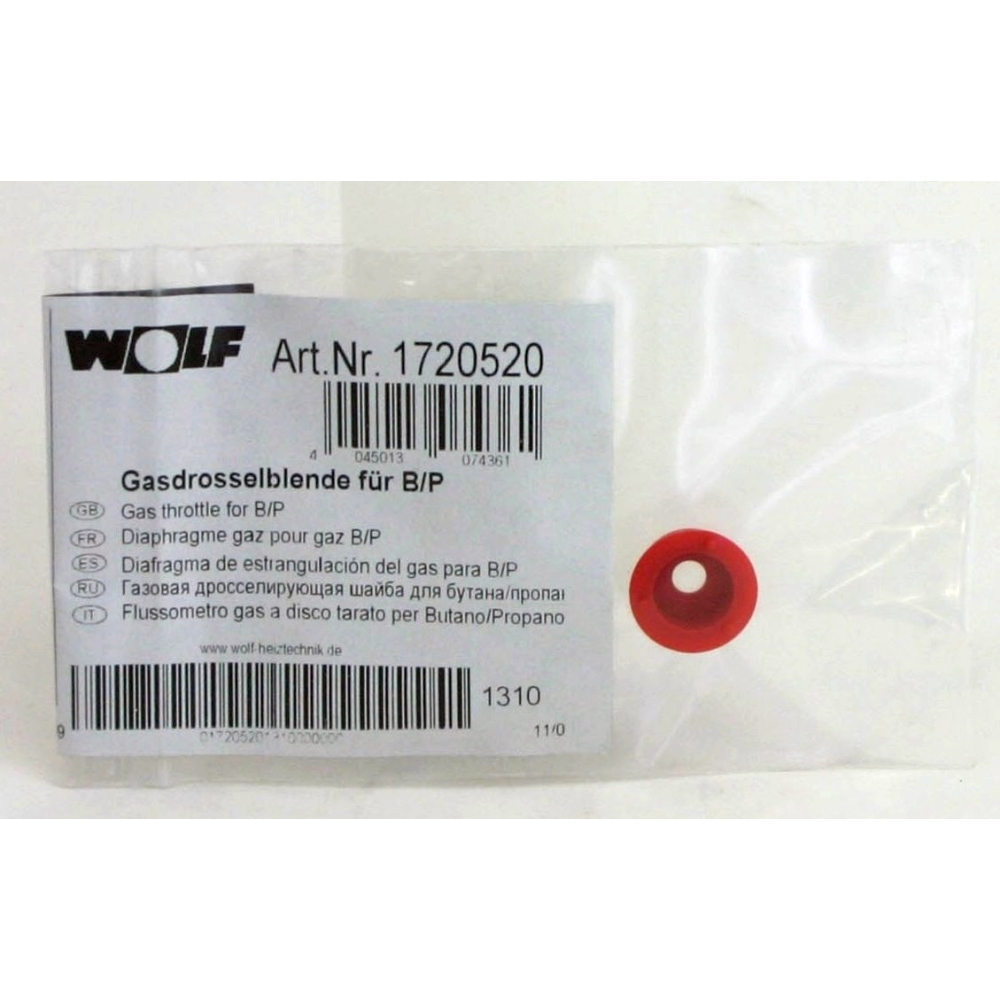Wolf Gasdrosselblende rot Flüssiggas P, für CGB-35