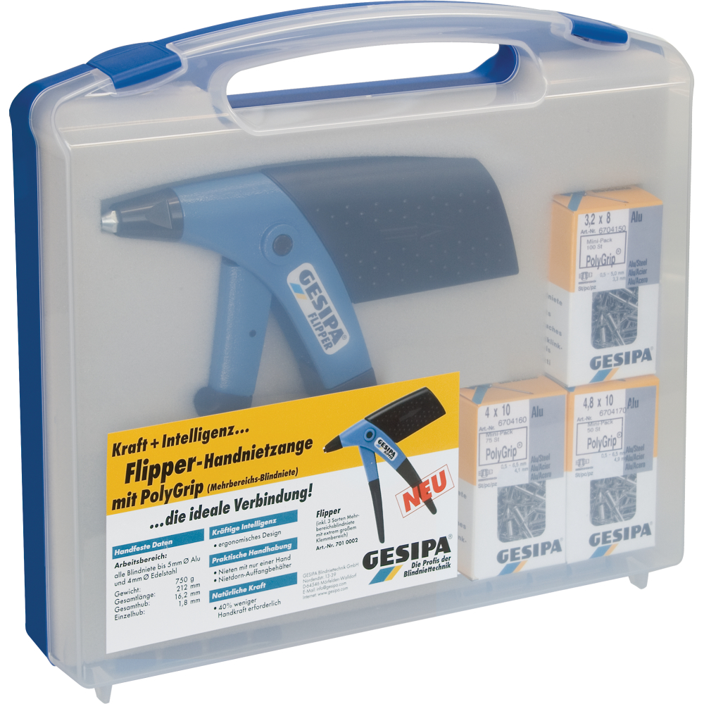 Gesipa Blindnietzangenbox Flipper PolyGrip