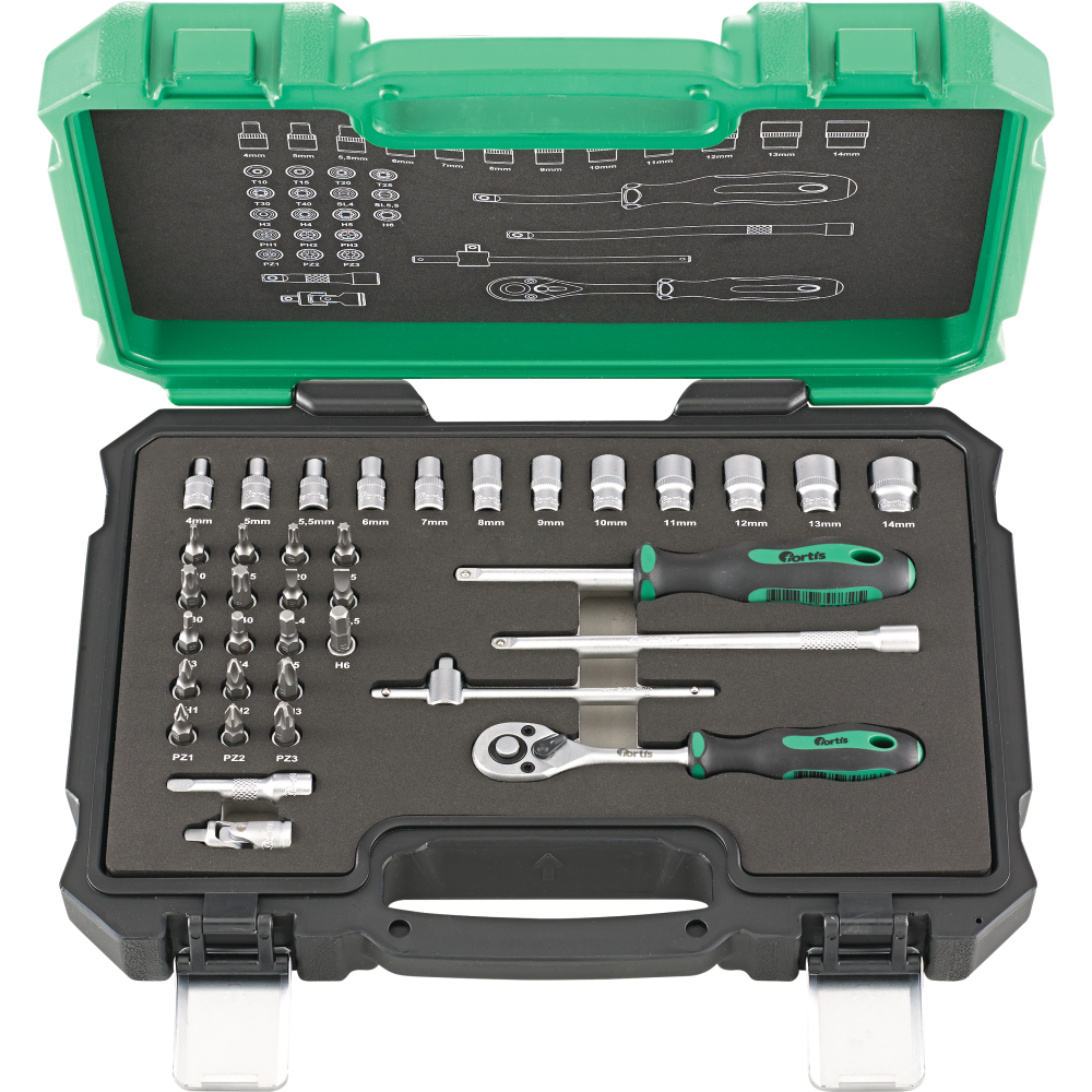 FORTIS Steckschlüssel-Garnitur 36-teilig