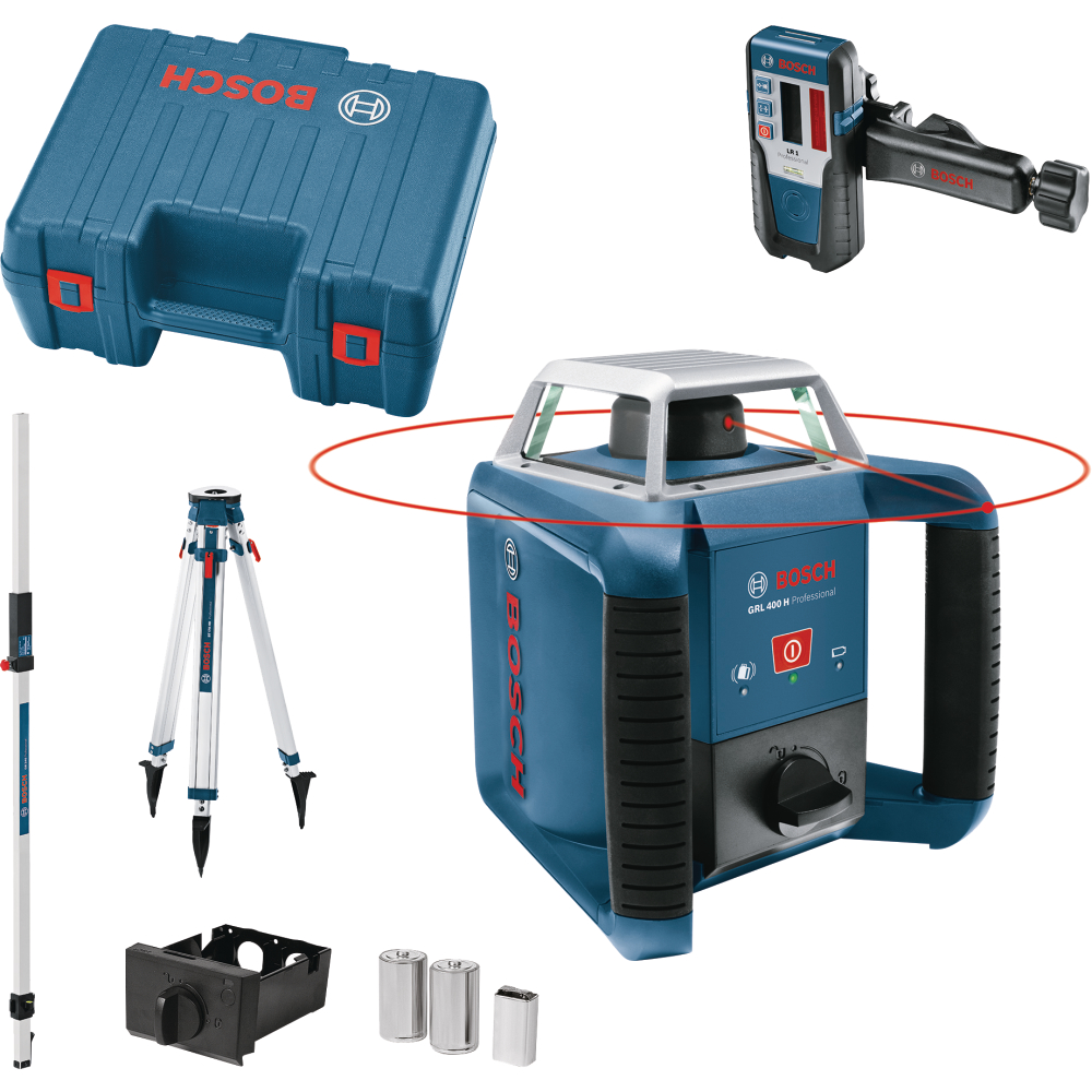 Bosch Rotationslaser-Set GRL 400 H + LR1 + BT170 + GR240