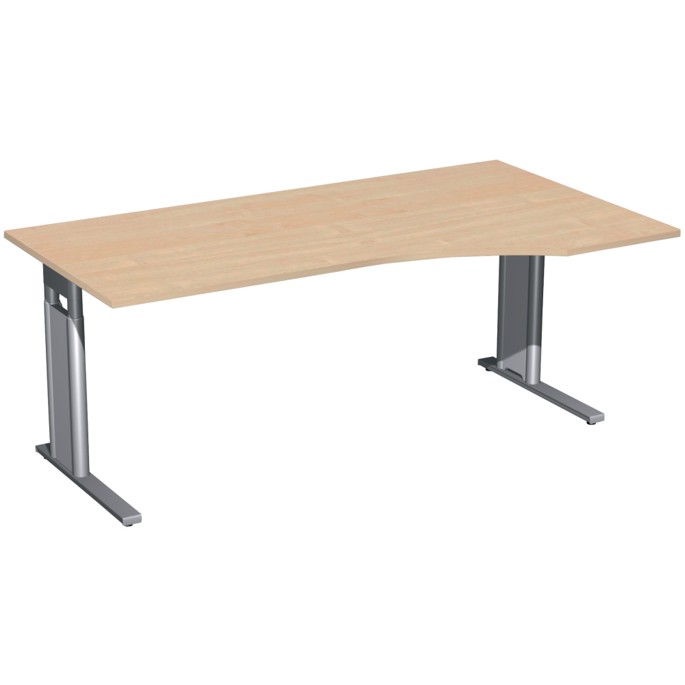 PC-Schreibtisch r Nußbaum 1800x800/1000,680-820