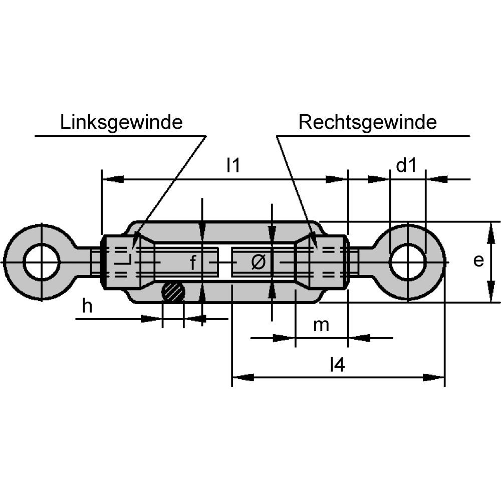 Spannschlösser DIN 1480 ÖÖ verzinkt