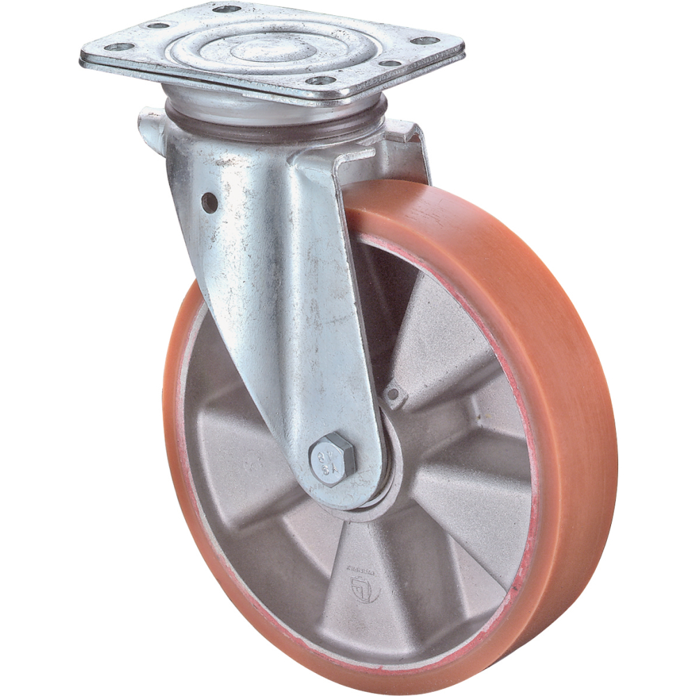Lenkrolle 100mm LG.K schwer verz Alu-Felge