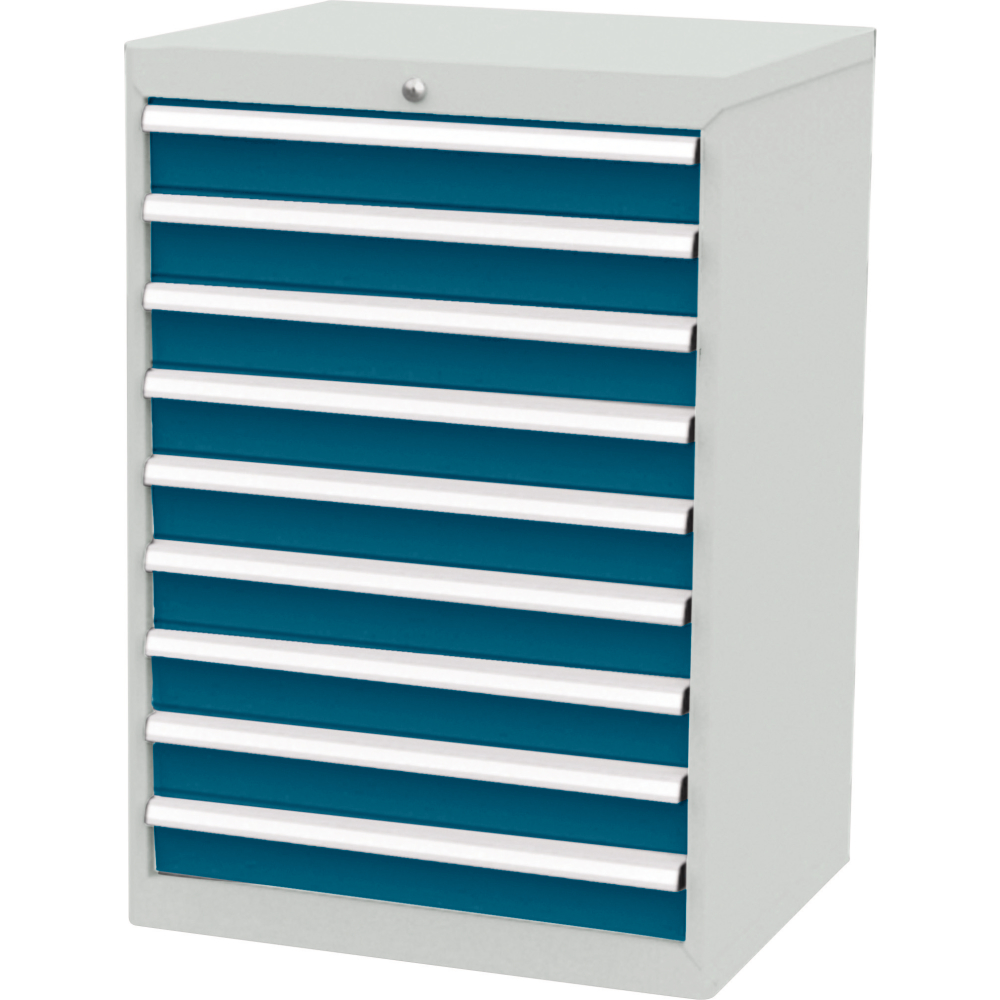 Schubladenschrank FS7 9S H1020mm RAL7035/5010FORUM