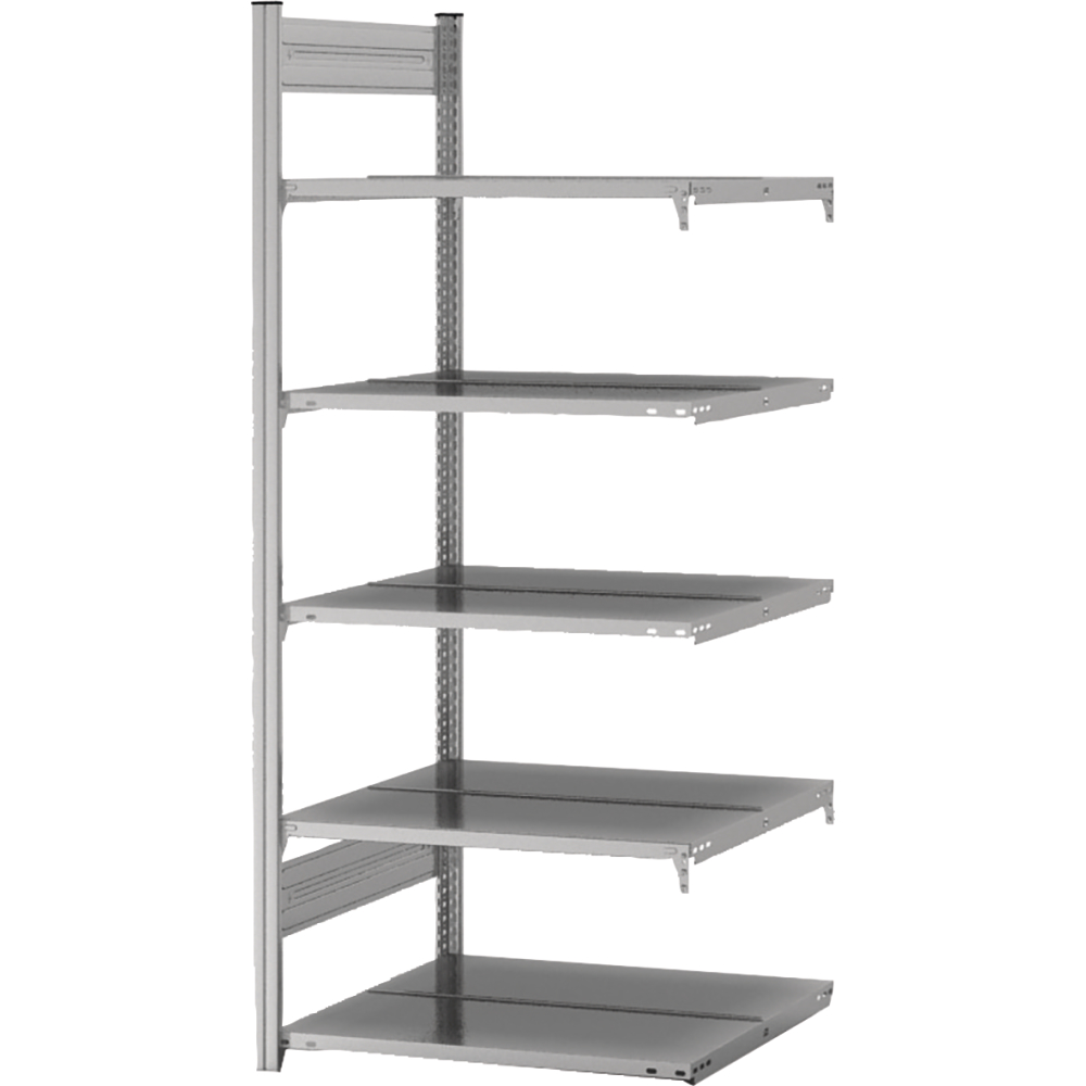 Anbauregal zerlegt HZA 23610 DA, 7 Böden 2350x600x1000mm verzinkt