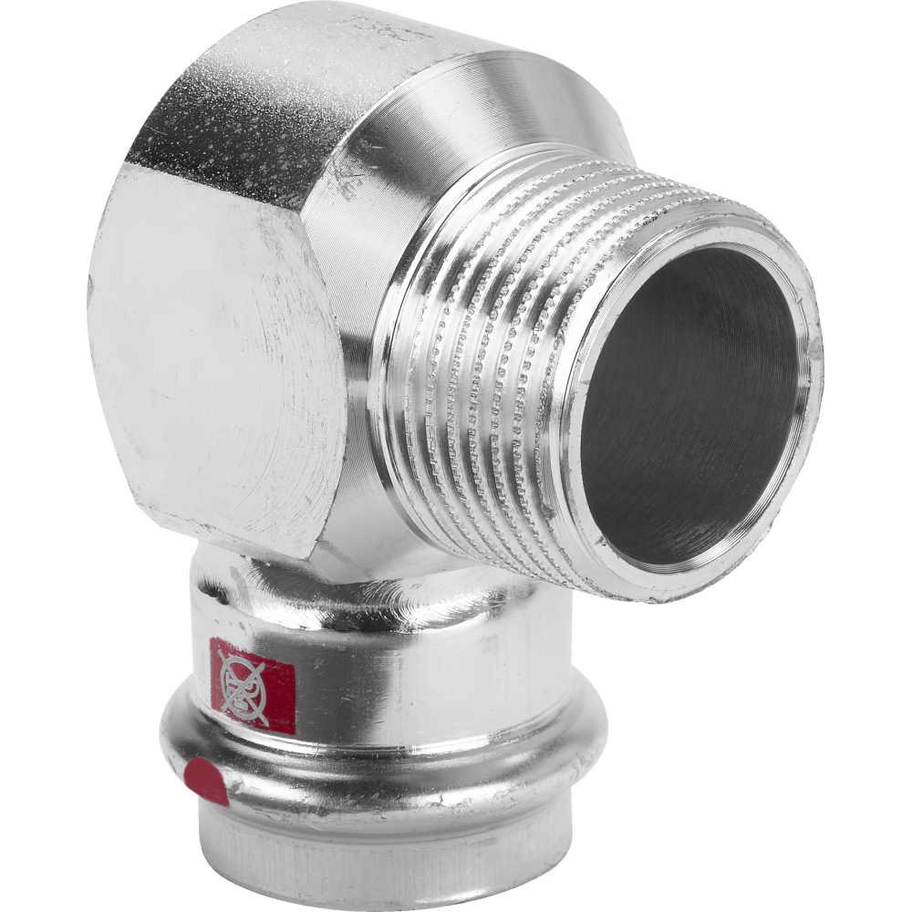Viega Winkel 90 Grad mit SC Prestabo 1114.1 in 28mm x R1 Stahl verzinkt