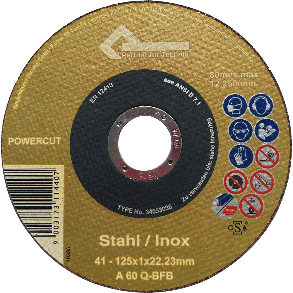 PfT Trennscheibe Gold-Edition 125x1,0mm Stahl+Inox