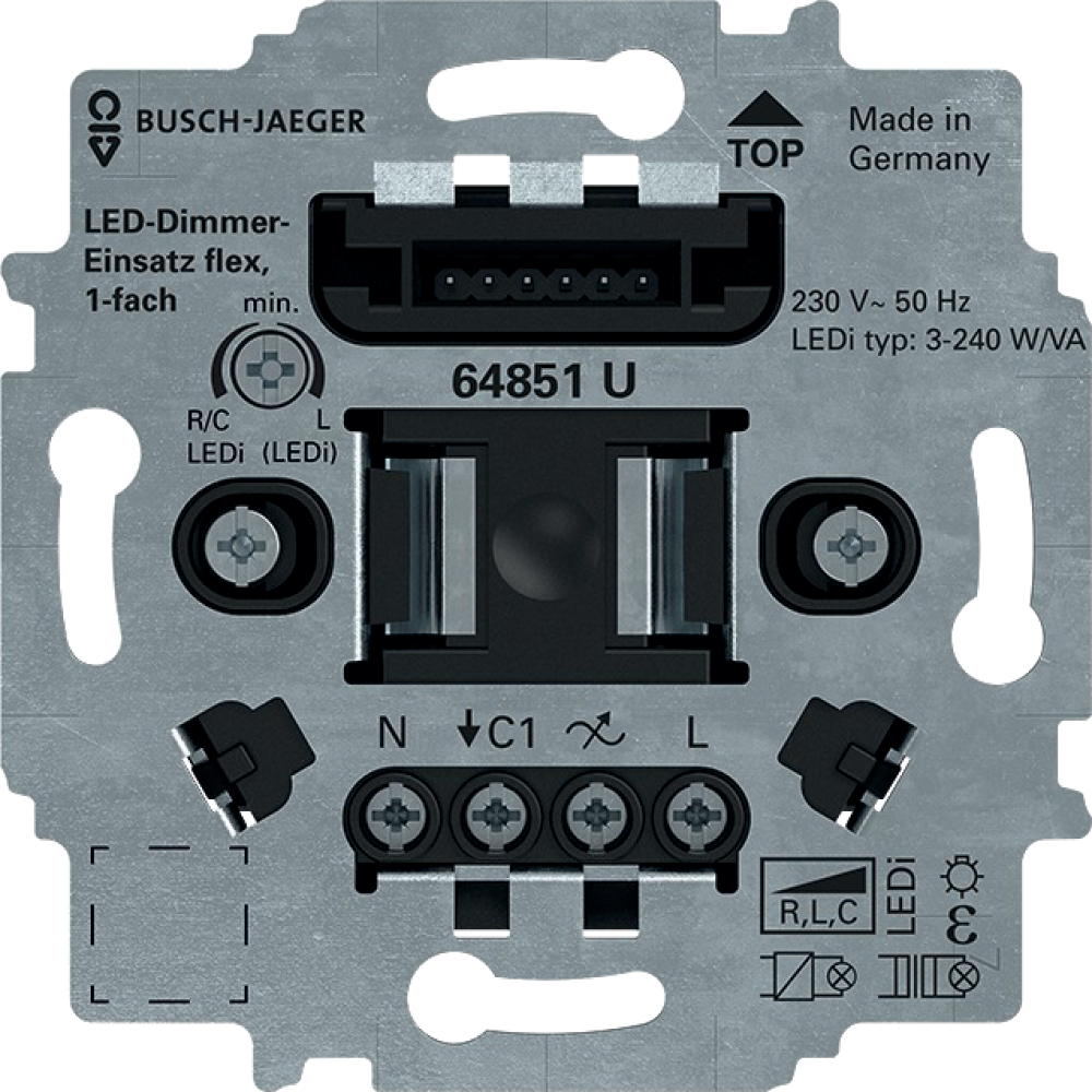 LED-Tastdimmer Einsatz 64851 U Busch-Jäger
