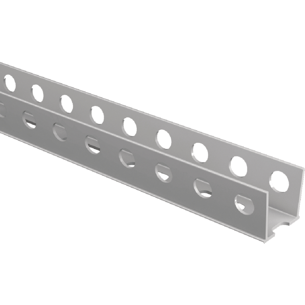 Abstandleiste PVC 15 mm Länge = 2 Meter ohne seitliche Ausstanzungen mit Löchern