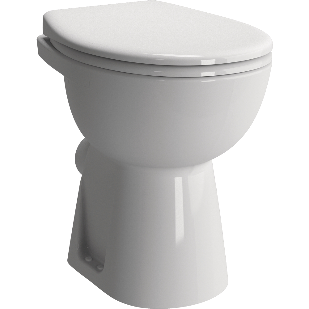 FORMAT Plus Stand-WC tief, weiß, + 60mm Sitzhöhe