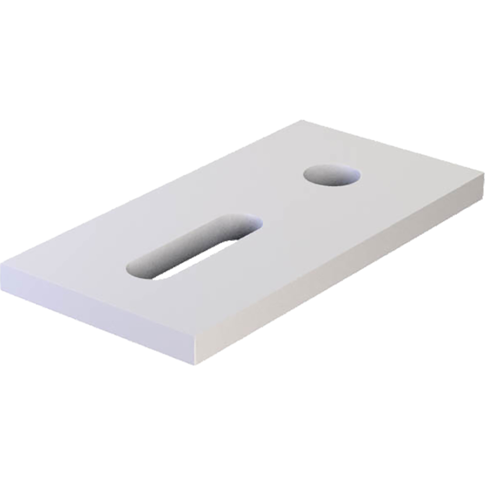 Adapterbleche A2 40x5x80 für M10 Stockschrauben