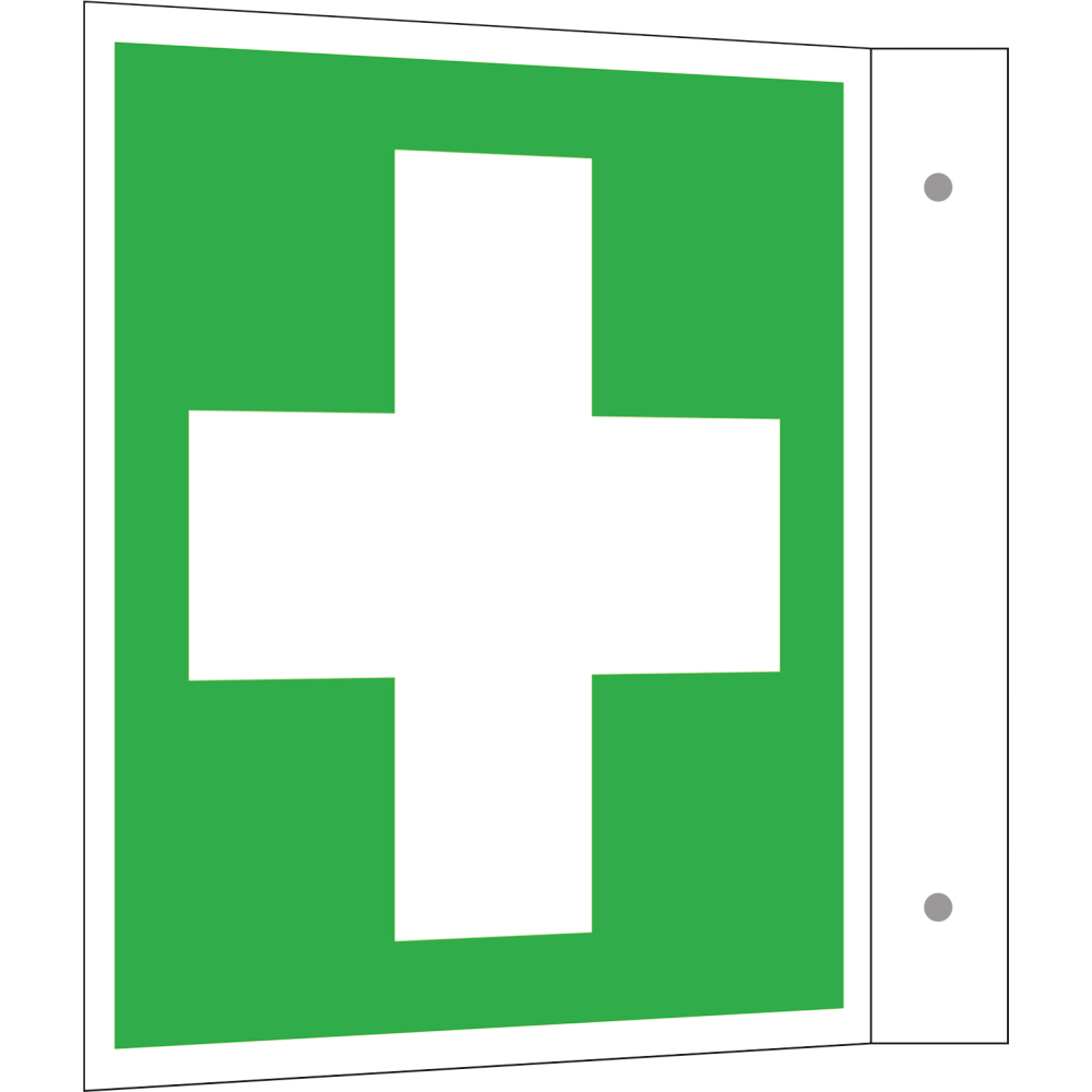 Rettungsschild Alu Erste Hilfe Fa. 200x200
