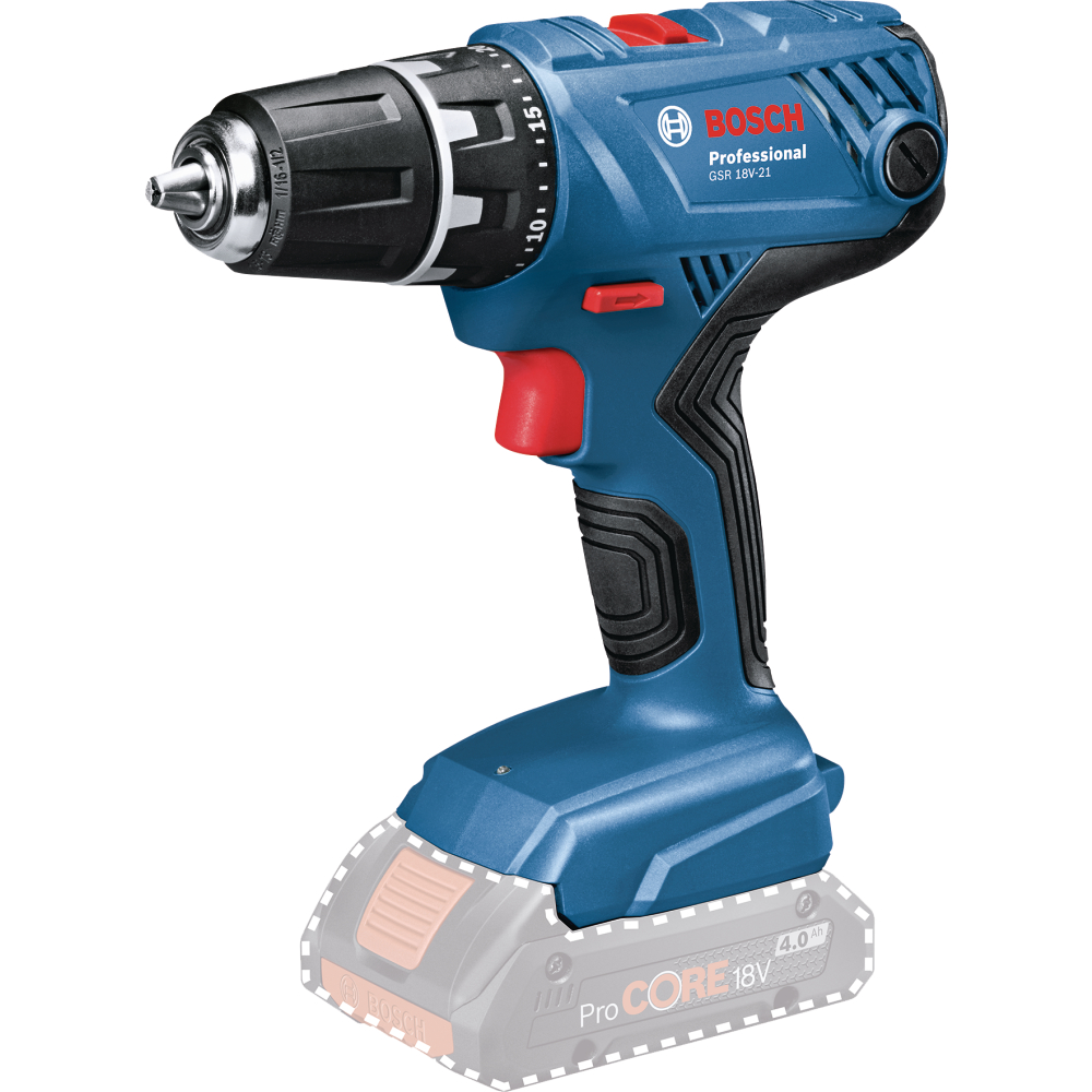 Bosch Akku-Bohrschrauber 18V c&g GSR 18V-21 21/55Nm solo