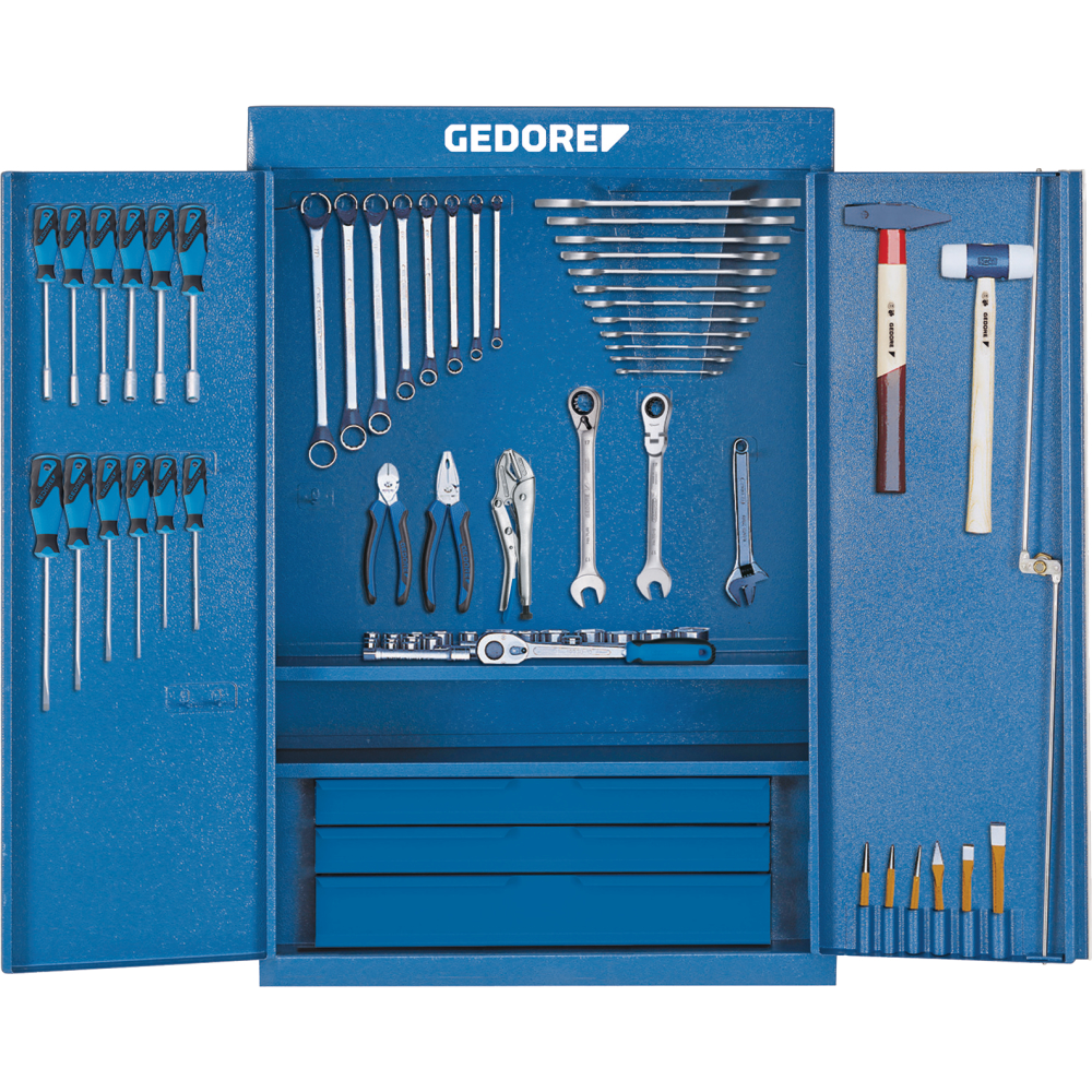 Werkzeugsortiment UNIVERSAL mit Schrank 100-teilig